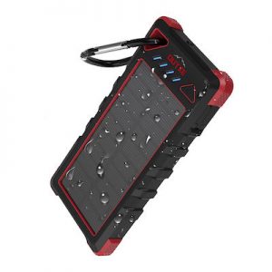 The Outxe power pack is a great backup battery for camping, hiking, or other outdoor activities. It's waterproof, shockproof, and has a solar charger for your USB devices.