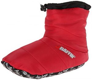 The Baffin Cush insulated slipper booty is perfect for keeping your feet warm around the campsite.