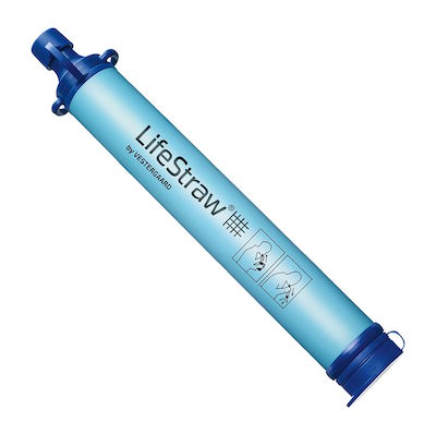 The Lifestraw is a great personal water filter option when you're camping, hiking, or backpacking in the backcountry.